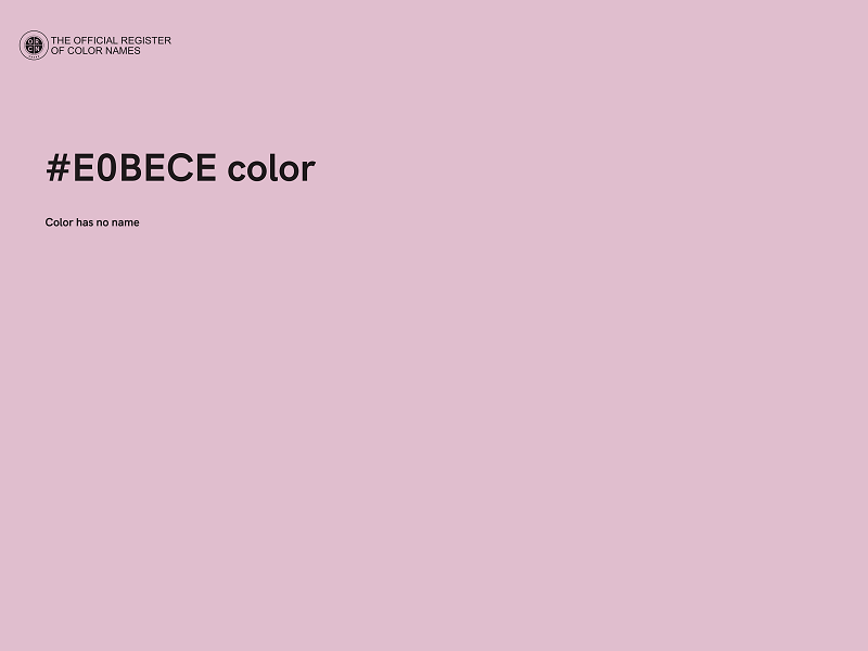 #E0BECE color image