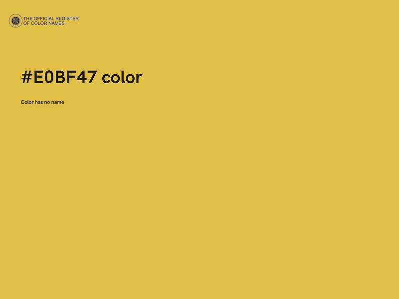 #E0BF47 color image