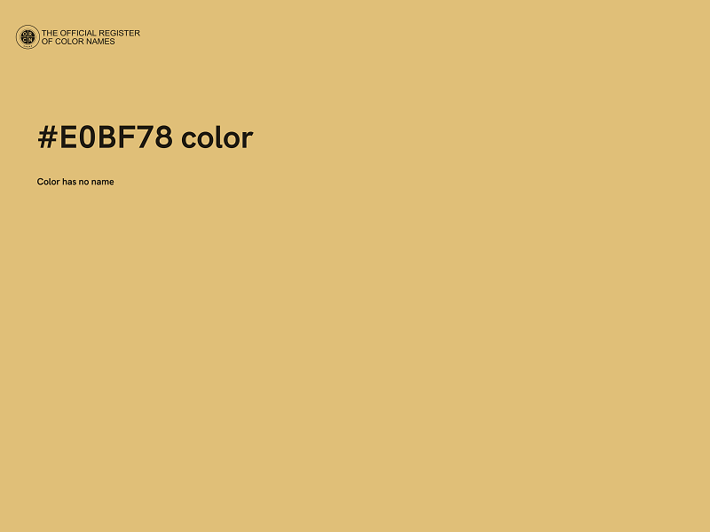 #E0BF78 color image