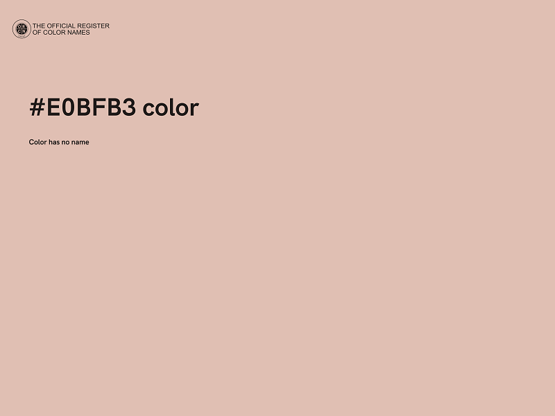 #E0BFB3 color image