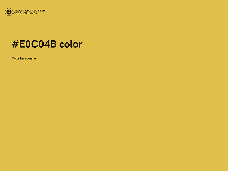 #E0C04B color image