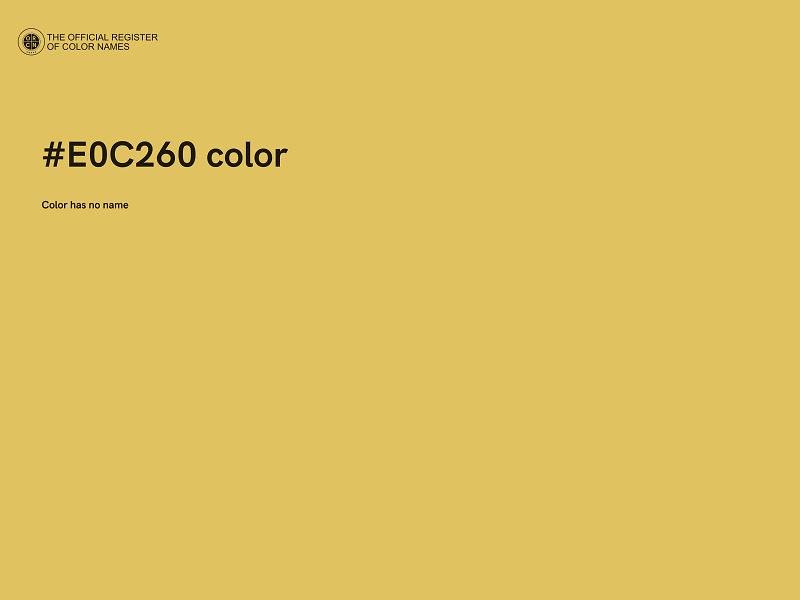 #E0C260 color image