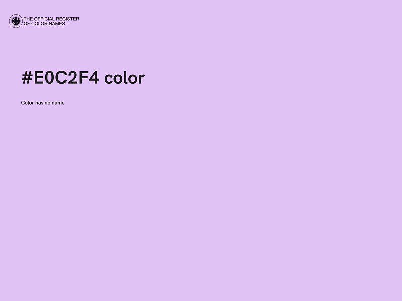 #E0C2F4 color image