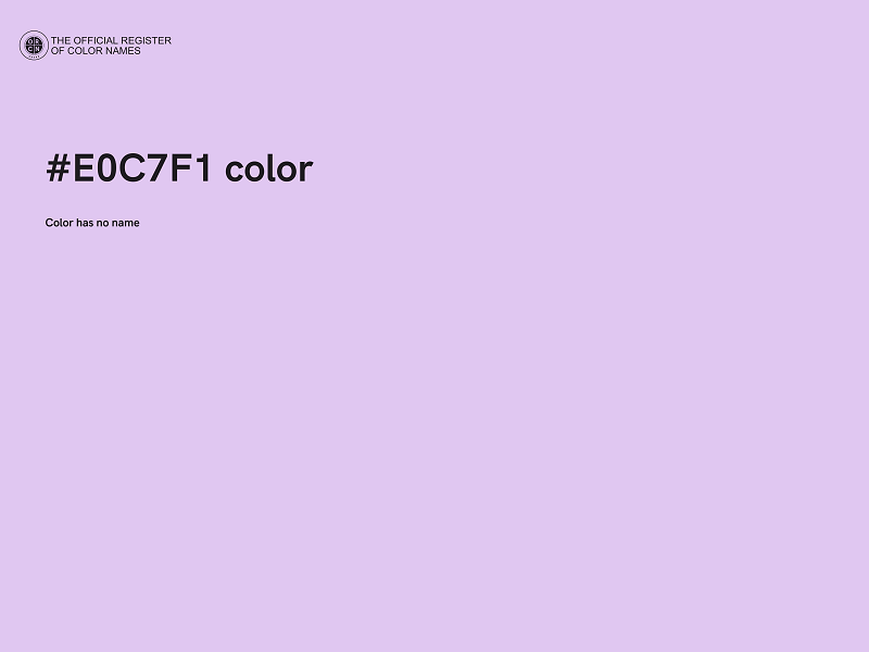 #E0C7F1 color image