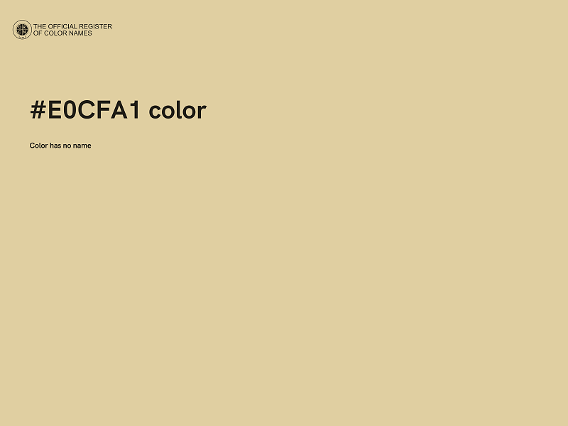 #E0CFA1 color image