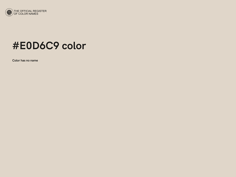 #E0D6C9 color image