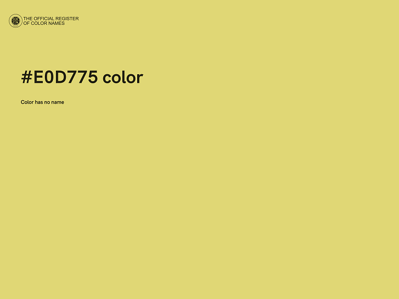 #E0D775 color image