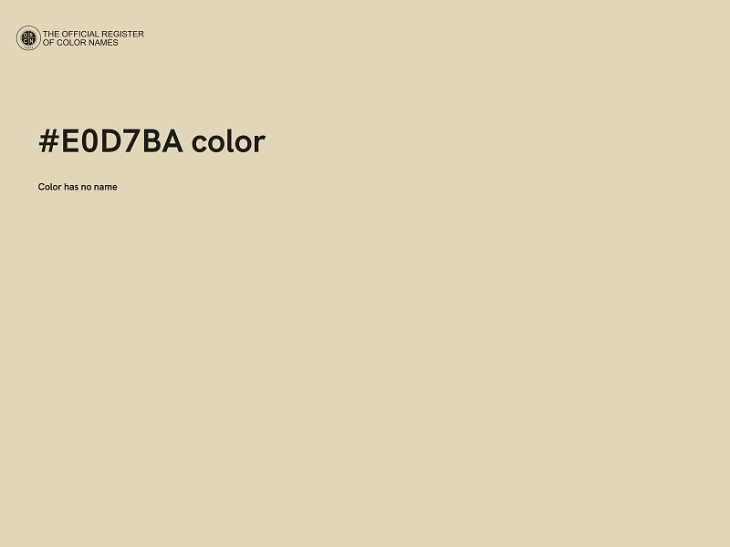 #E0D7BA color image