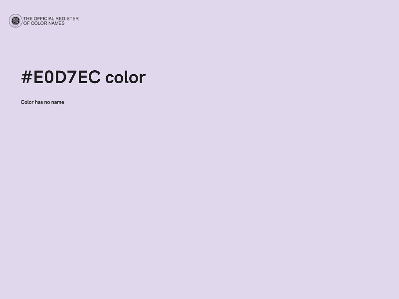 #E0D7EC color image