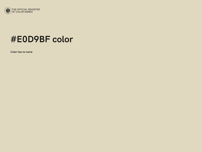 #E0D9BF color image