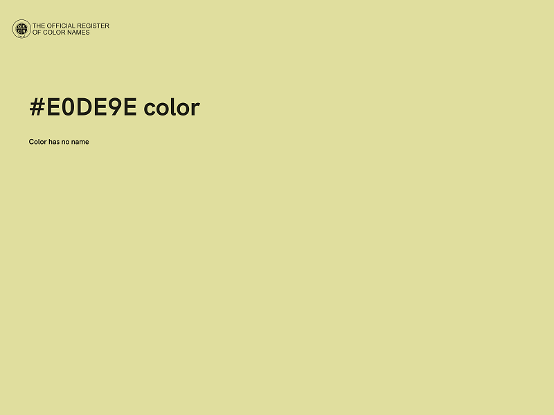 #E0DE9E color image