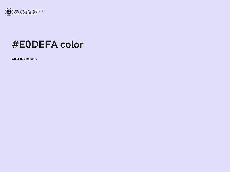 #E0DEFA color image