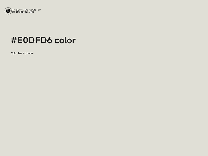 #E0DFD6 color image