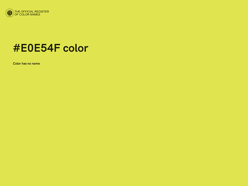 #E0E54F color image