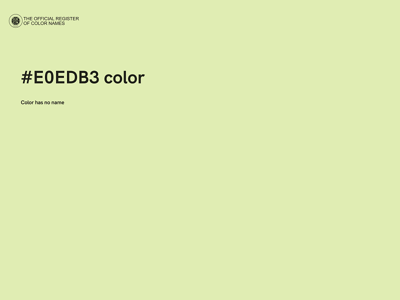 #E0EDB3 color image