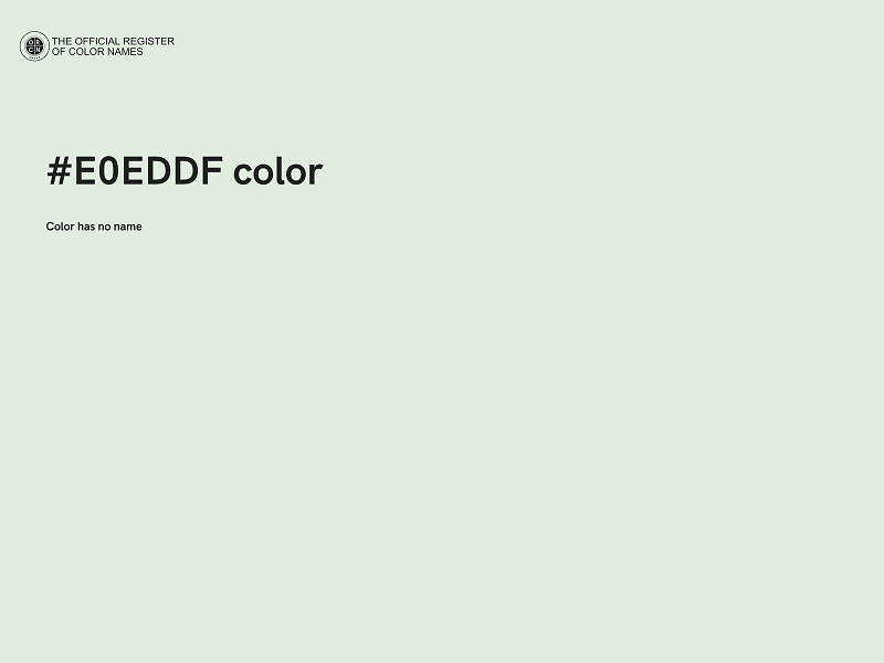 #E0EDDF color image