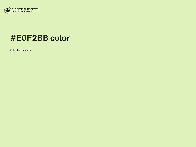 #E0F2BB color image