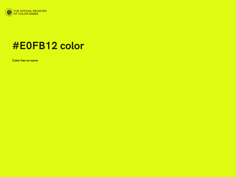 #E0FB12 color image