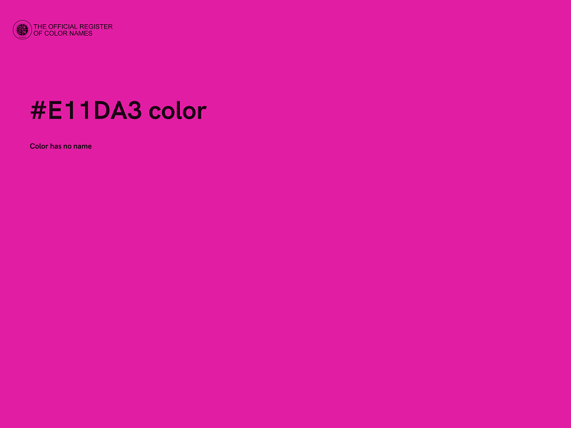 #E11DA3 color image