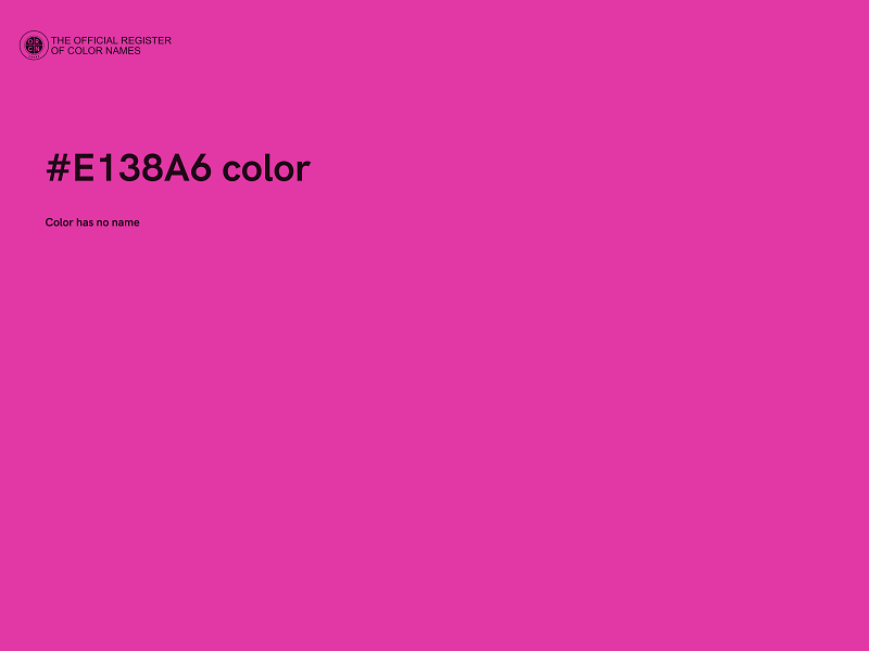 #E138A6 color image