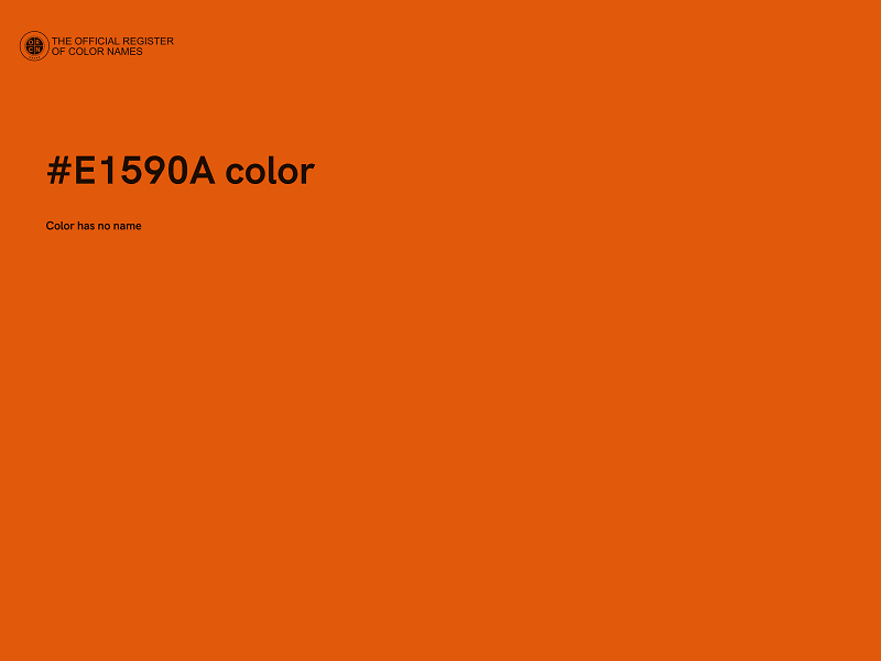 #E1590A color image