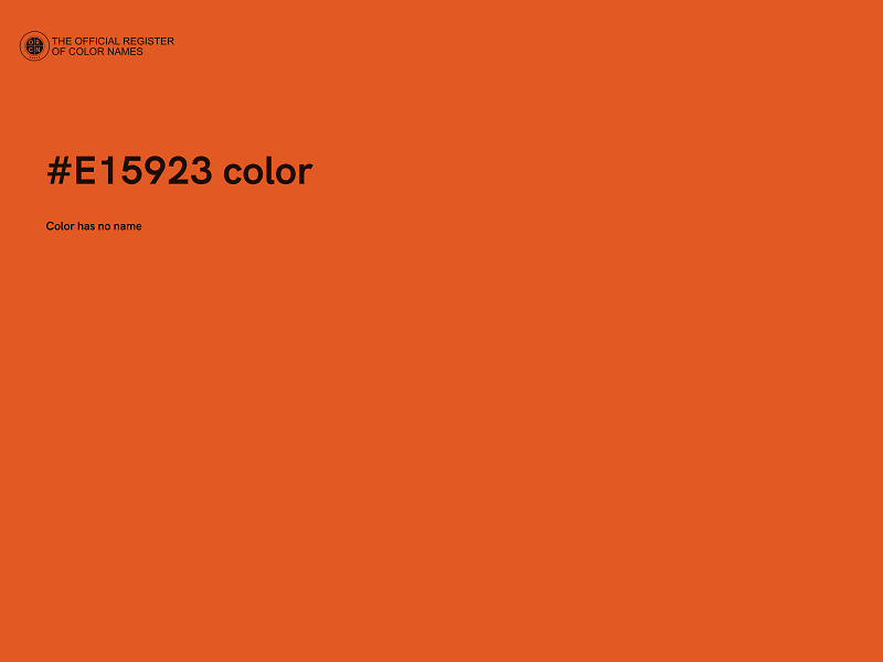 #E15923 color image