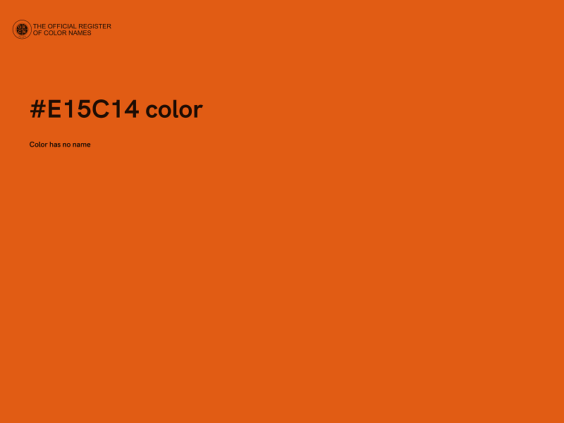 #E15C14 color image