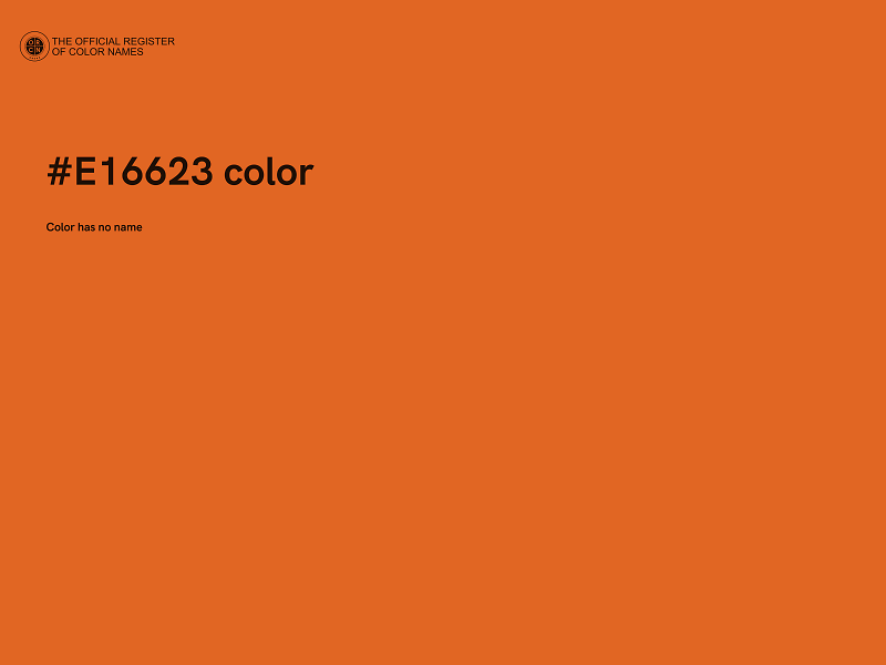 #E16623 color image