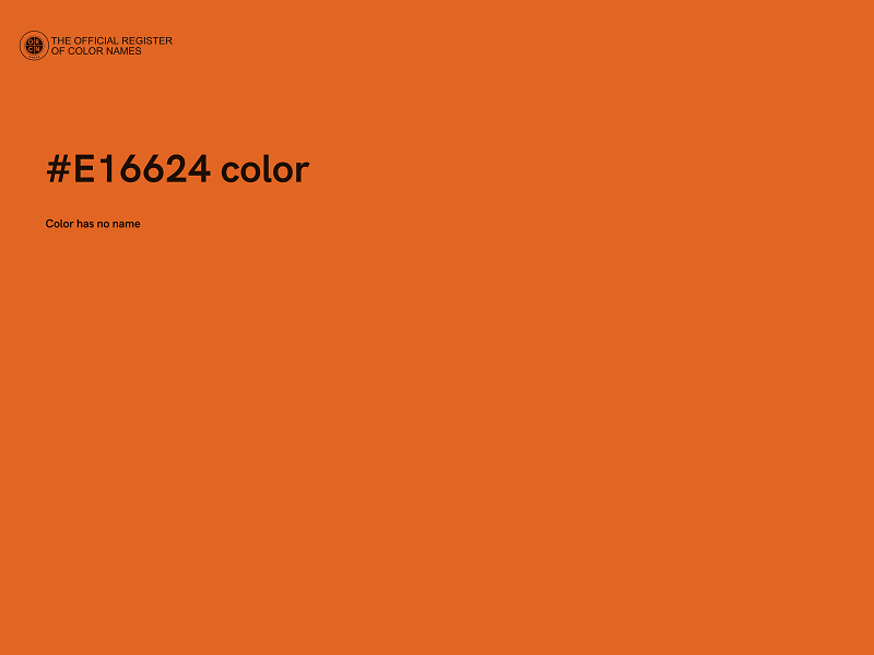 #E16624 color image