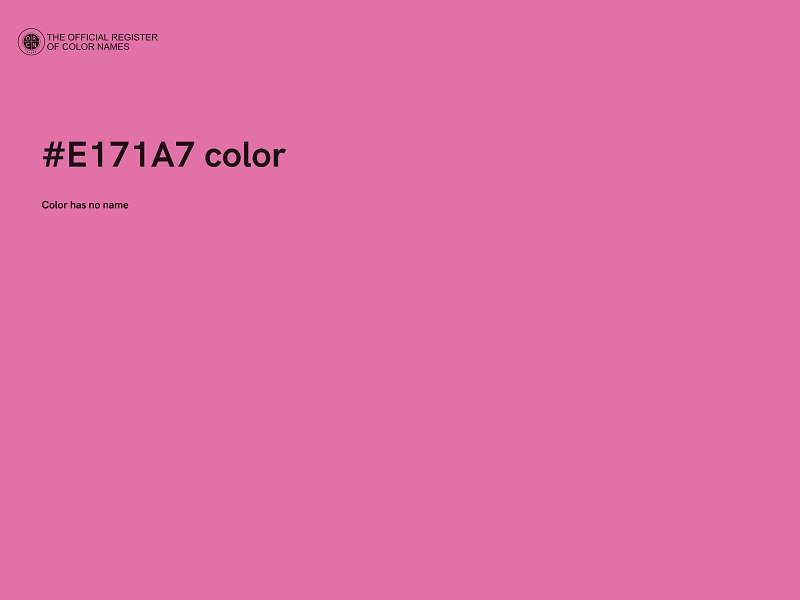 #E171A7 color image