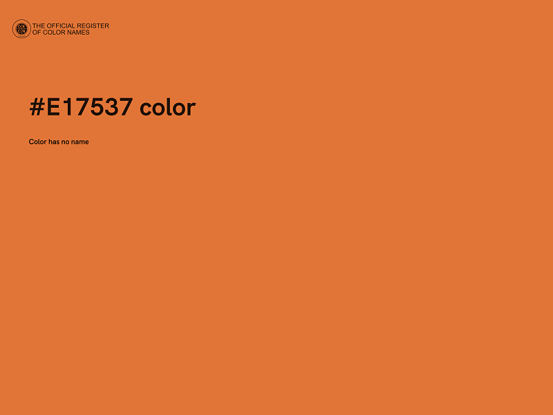 #E17537 color image