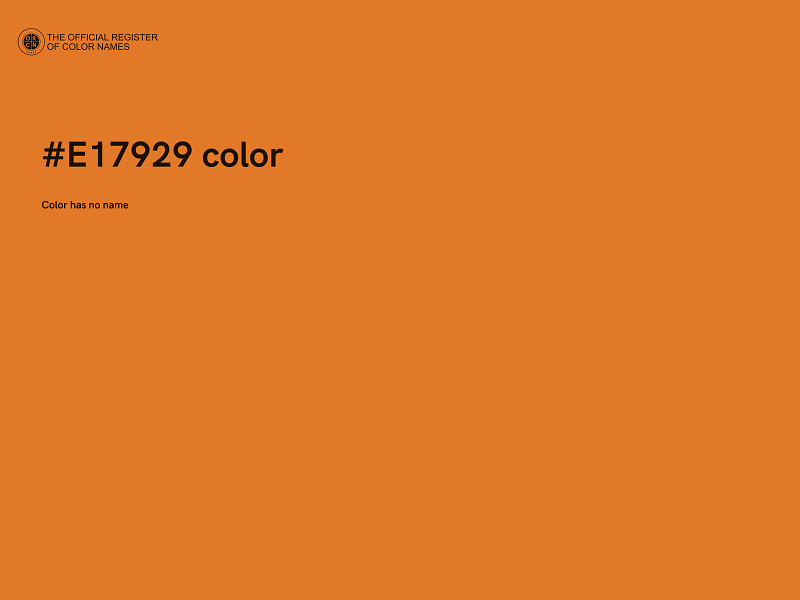 #E17929 color image