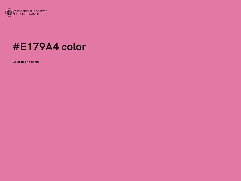 #E179A4 color image