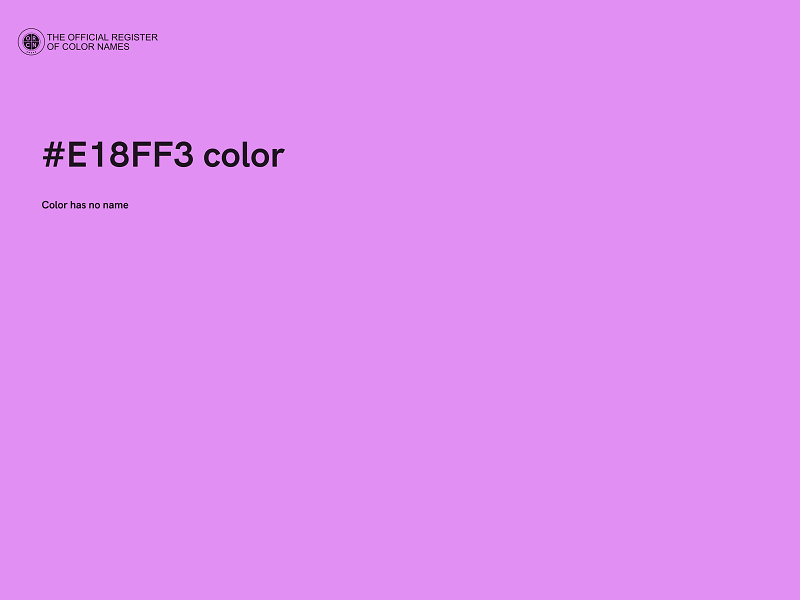 #E18FF3 color image