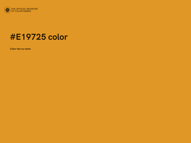 #E19725 color image