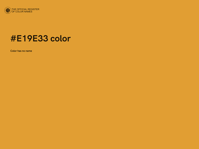 #E19E33 color image