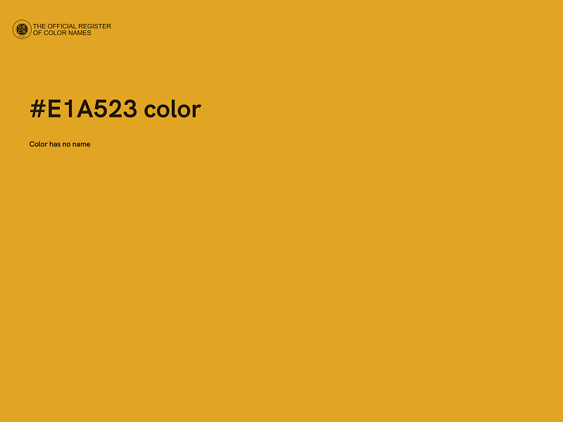 #E1A523 color image