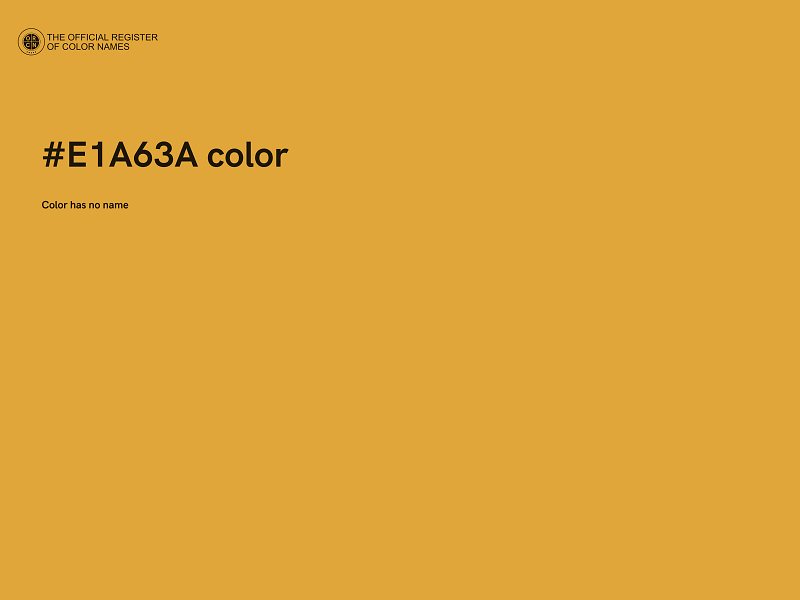 #E1A63A color image