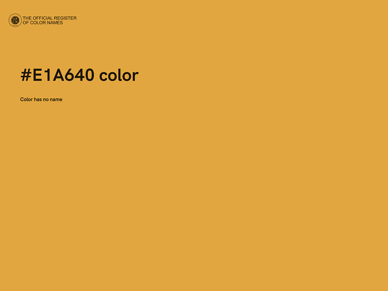 #E1A640 color image