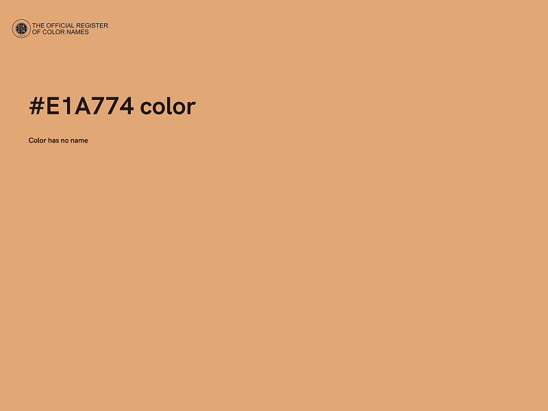 #E1A774 color image