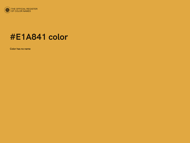 #E1A841 color image