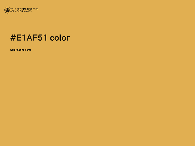 #E1AF51 color image