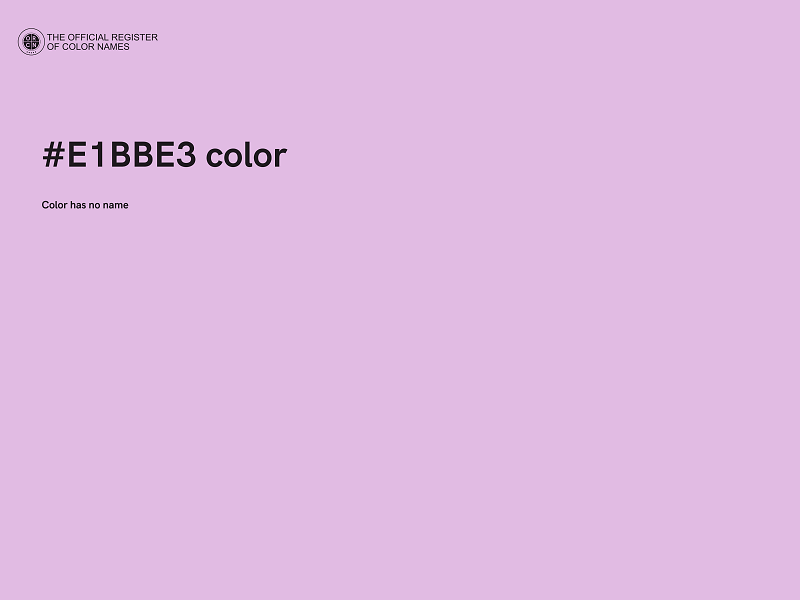 #E1BBE3 color image