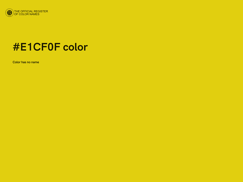 #E1CF0F color image