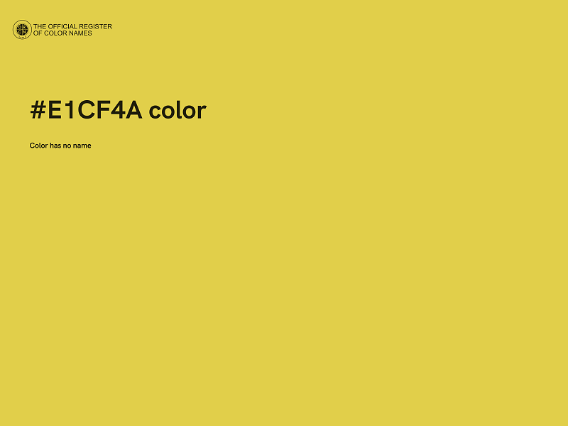 #E1CF4A color image