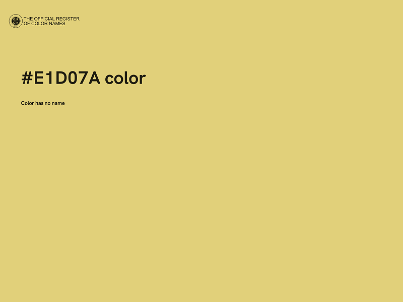 #E1D07A color image