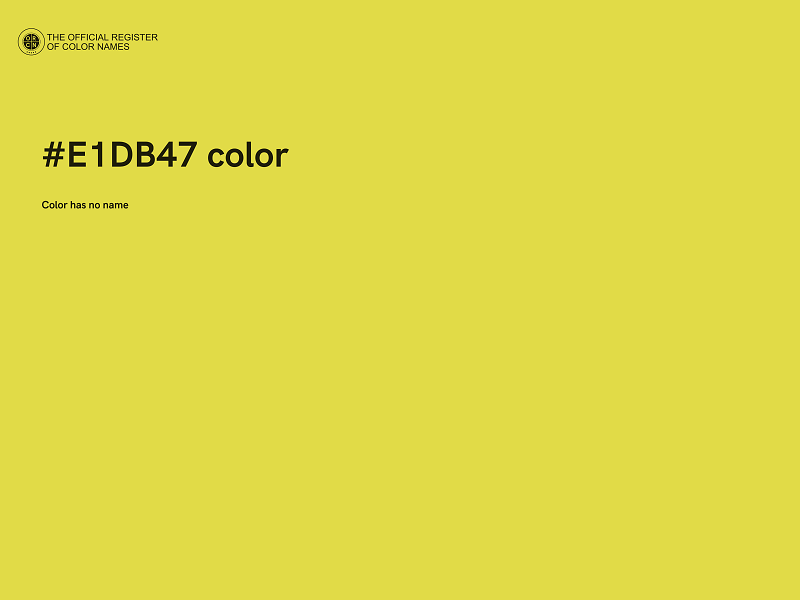 #E1DB47 color image