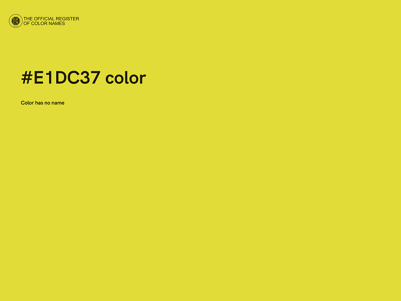 #E1DC37 color image