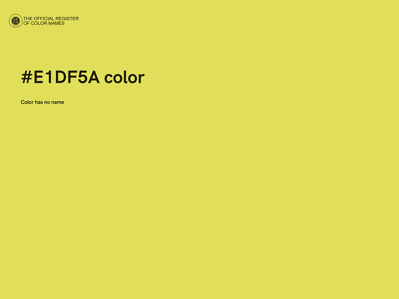 #E1DF5A color image