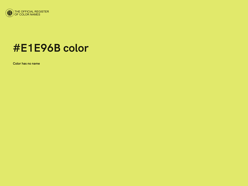 #E1E96B color image